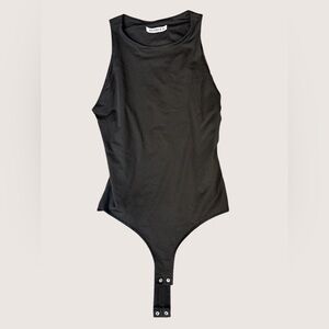 Black Snap-Top Bodysuit